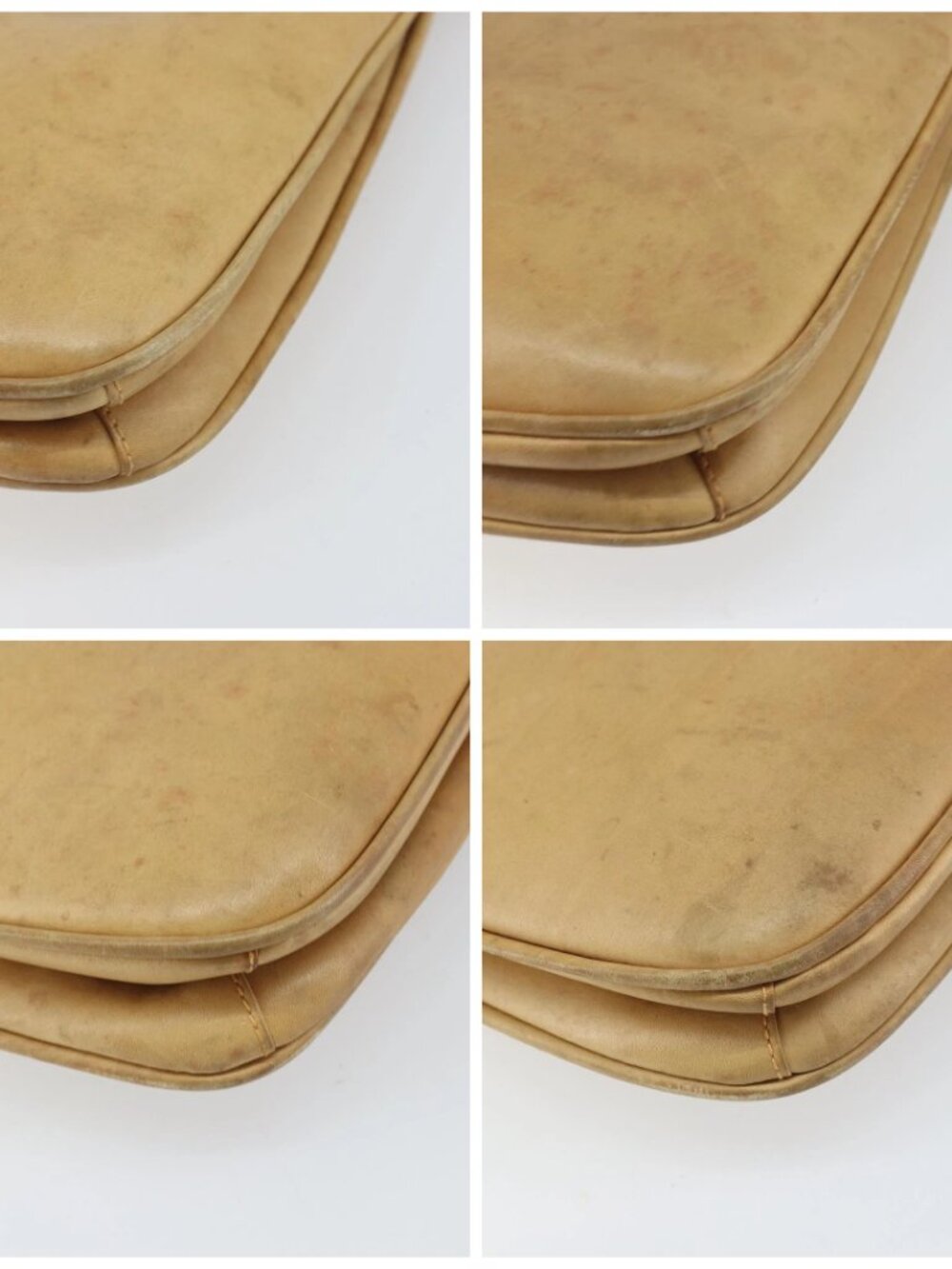 GUCCI Shoulder Bag Leather Beige Gold - Picture 14 of 16